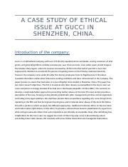 gucci case study on ethics